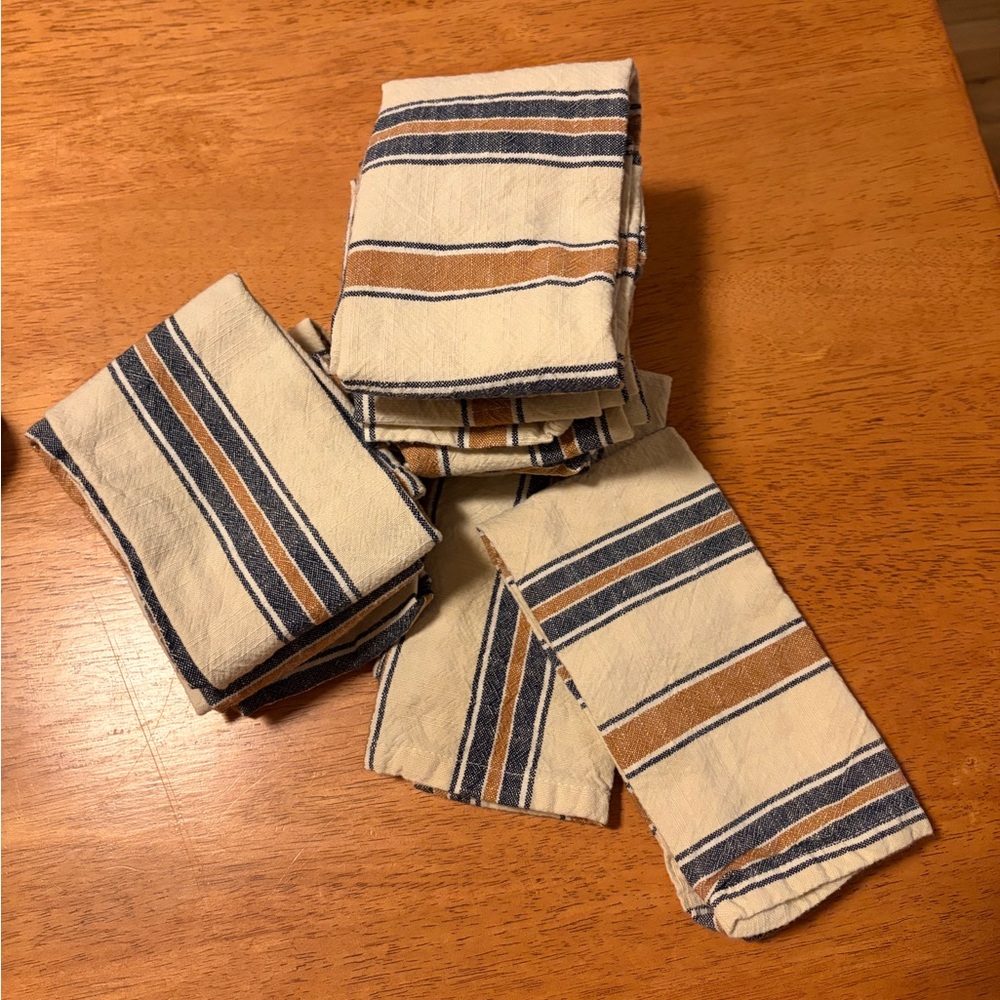 Zara home dyed thread striped napkins